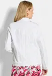 Mit blumenborte denim jacket Goldner, White - фото 3