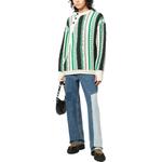 Фрема полосатый вязаный джемпер на пуговицах ADER ERROR, зеленый - фото 4