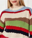 Свитер поло Regular fit Weekend Maxmara, мультиколор - фото 4