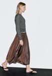 Юбка Massimo Dutti PLEATED MIDI, Mottled Dark Brown - фото 4