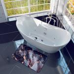 Коврик для ванной SANILO Marmor Abstrakt, 70x1,5x110 см, серый - фото 2