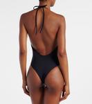 Рюшированный купальник Balmain, черный - фото 3