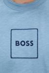 Футболка с добавлением льна Boss Orange, синий - фото 5