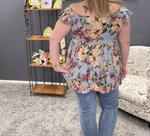 Топ Sloane Floral в синем цвете Blakeley, синий - фото 3