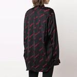 Рубашка женская Balenciaga, черный / красный - фото 4