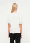 Objandrea re vneck noos basic tshirt Object, White Sand - фото 3