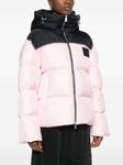 Off-White пуховик с логотипом, розовый - фото 3