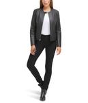 Куртка Cole Haan Leather Jacket, черный - фото 3