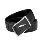 JAGUAR Мужской ремень из оленьей кожи, Black - фото 5