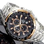 Часы CASIO EDIFICE Quartz Waterproof Mens BlackGold Analog, черный - фото 3