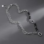 MAGICPOLE Унисекс ожерелье с черными цирконами Paneled - фото 6