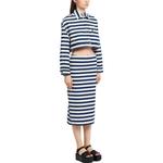 Пальто женское Prada укороченное, темно-синий / белый - фото 4