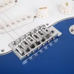 Совершенно новая электрогитара Glarry GST с грифом из клена, синия - фото 5