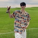 ZIAREL Рубашка Unisex Multicolor Lapel Moderate Hawaii - фото 5