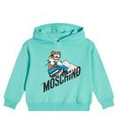 Худи из хлопка с логотипом Moschino, зеленый - фото