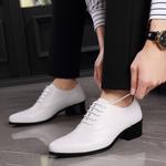 Мужские туфли оксфорды низкие бело-черные LUOMAIKE - фото 8