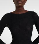 Структурированный кружевной боди Wolford, черный - фото 4