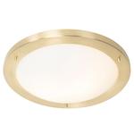 QAZQA - Современный потолочный светильник для наружного освещения I Потолочный светильник I Лампа I свет золото I латунь 41 см IP44 - Наружное освещение Yuma I - круглая сталь - Подходит для светодиодов E27 - фото