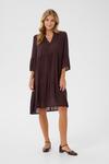 Платье-рубашка Kaffe Marianah, темно-коричневый - фото 3