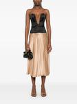 Юбка миди из атласа Alberta Ferretti, золотой - фото 2
