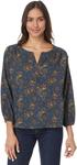 Топ Toad&Co Manzana Long Sleeve Peasant Top, цвет Midnight Leaf Print - фото 5