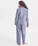 Женский пижамный комплект из двух предметов из хлопковой фланели Charter Club, синий - фото 5