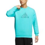 Толстовка Men's adidas Logo Printing Pattern Pullover Round Neck Long Sleeves Blue, синий - фото 2