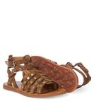 Сандалии из кожи Plagette Pom d'Api, Velours Brown - фото 6