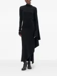 Шерстяное платье с высоким воротником Ann Demeulemeester, черный - фото 2