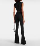 Расклешенные брюки с высокой посадкой Area, черный - фото 3