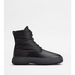 Ботильоны Tod's WG на шнуровке из кожи и ткани, черный - фото