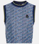 Топ с принтом Moncler Grenoble, синий - фото