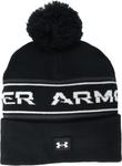 Under Armour Unisex-Adult M Halftime Pom Beanie, Black - фото