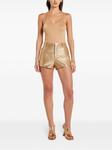 TOM FORD шорты с высокой талией и люрексом, золотистый - фото