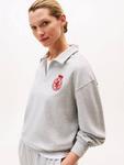 TH Crest расслабленный лонгслив Tommy Hilfiger, Light Grey Heather - фото 5