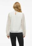 Блуза VILA VIMOKA HIGH NECK, Snow White/White - фото 3