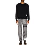 Брюки с клетчатым принтом и шнурком THOM BROWNE, синий - фото 6