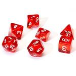 Игровые кубики Translucent Red Poly Set Sirius Dice - фото