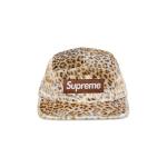 Бейсболка Supreme Leopard Velvet Camp Cap, цвет Tan - фото