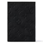 LOUIS VUITTON Паспортник Monogram Shadow Embossed Cow Leather мужской black - фото 2