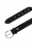 Ремень из кожи с заклепками B.Belt, черный - фото 2