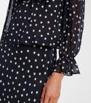 Шелковый топ в горошек Lasca Rixo, Bohemia Spot Navy - фото 5