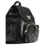 CHANEL Блестящая замшевая сумка-рюкзак - фото 4