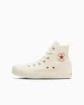 Кеды All Star PLTS Cherry Print HI Platform High-Cut Converse, цвет Off White - фото 2