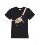 Платье из хлопкового джерси с принтом Marc Jacobs Kids, черный - фото