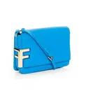 Синяя сумка через плечо с регулируемым ремешком Fracomina, синий - фото 2