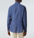 Никель льняная рубашка Fedeli, темно-синий - фото 4
