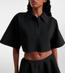 Укороченная рубашка-поло Alaïa, черный - фото 5
