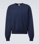 Кассандр свитшот из хлопкового джерси Saint Laurent, Navy - фото