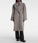 Пальто из смеси альпаки и шерсти Acne Studios, Warm Grey Melange - фото 6